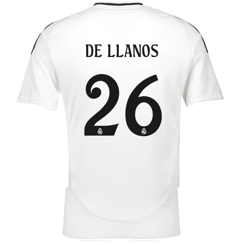 Niño Camiseta Hugo De Llanos #26 Blanco 1ª Equipación 2024/25 La Camisa Argentina