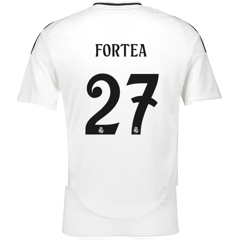 Niño Camiseta Jesús Fortea #27 Blanco 1ª Equipación 2024/25 La Camisa Argentina