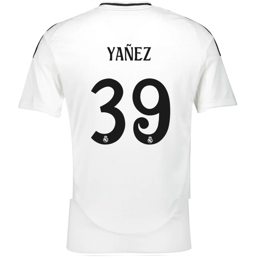 Niño Camiseta Daniel Yañez #39 Blanco 1ª Equipación 2024/25 La Camisa Argentina