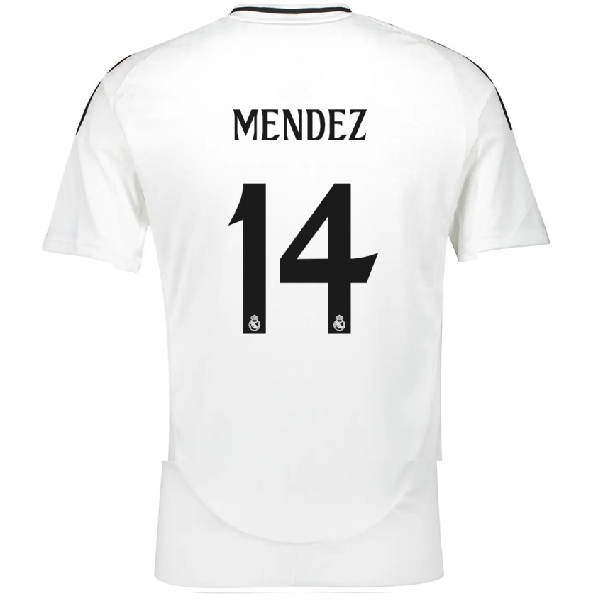 Niño Camiseta María Méndez #14 Blanco 1ª Equipación 2024/25 La Camisa Argentina