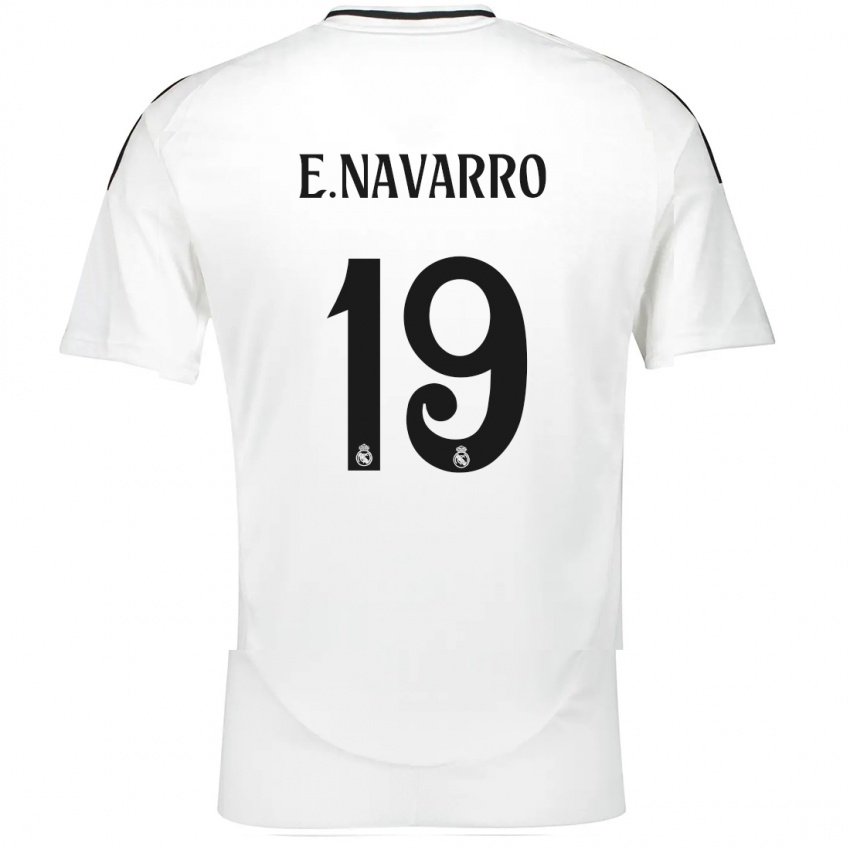 Niño Camiseta Eva Navarro #19 Blanco 1ª Equipación 2024/25 La Camisa Argentina