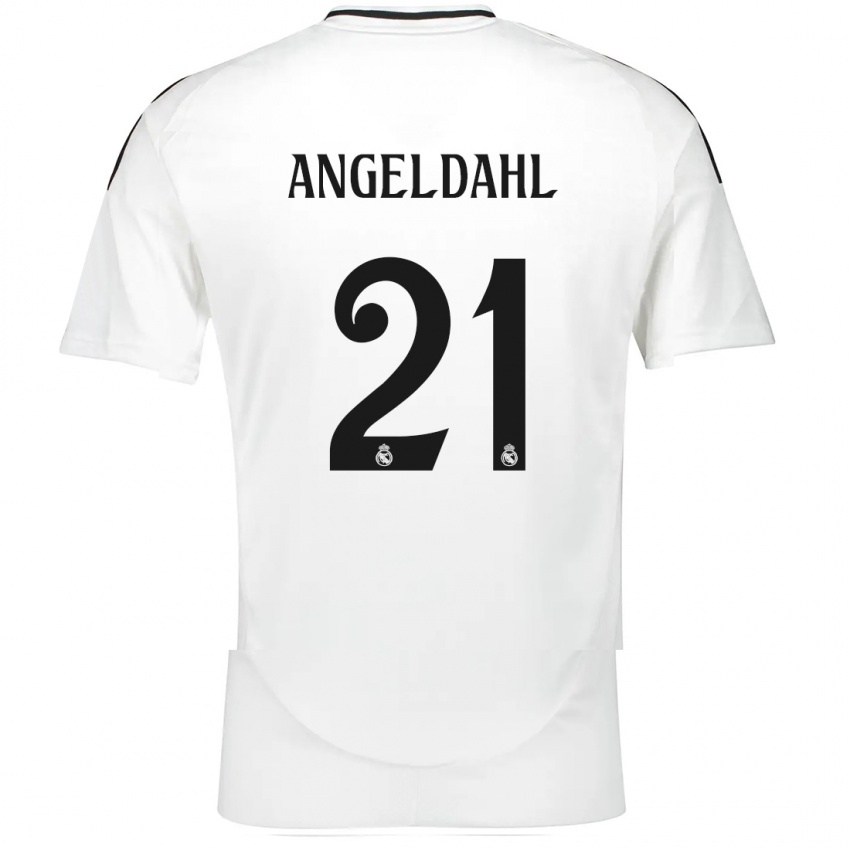 Niño Camiseta Filippa Angeldahl #21 Blanco 1ª Equipación 2024/25 La Camisa Argentina