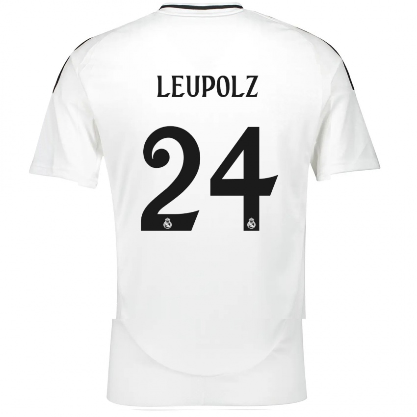 Niño Camiseta Melanie Leupolz #24 Blanco 1ª Equipación 2024/25 La Camisa Argentina