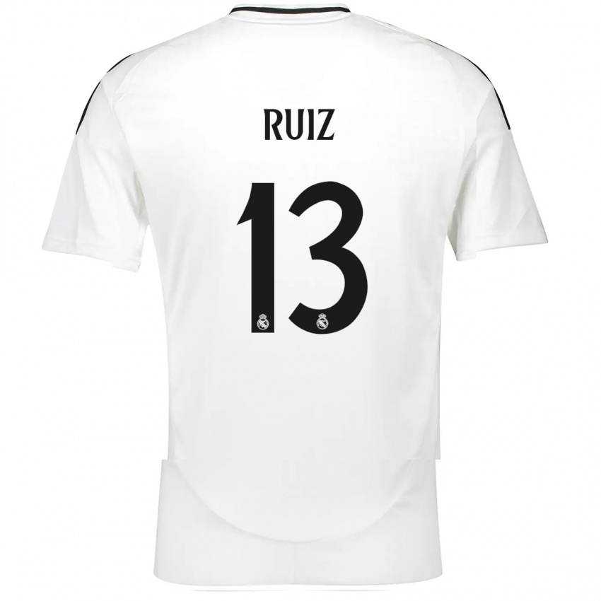 Niño Camiseta Guillermo Ruiz #13 Blanco 1ª Equipación 2024/25 La Camisa Argentina