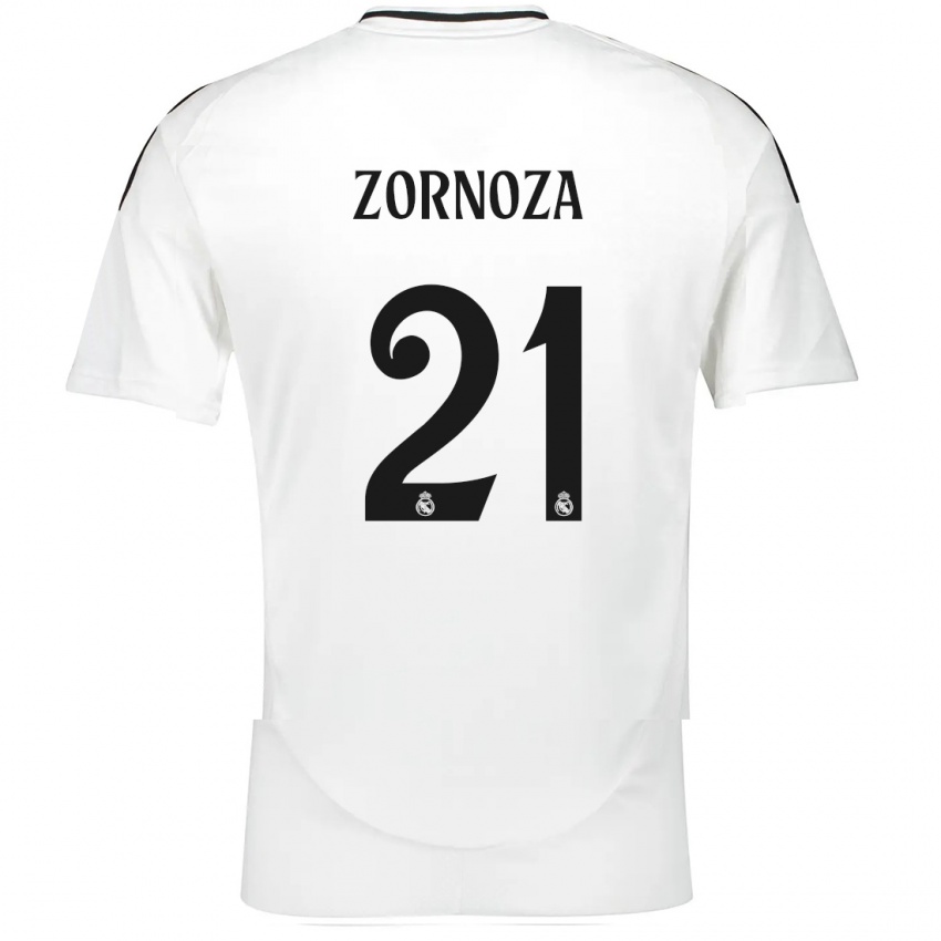 Niño Camiseta Claudia Zornoza #21 Blanco 1ª Equipación 2024/25 La Camisa Argentina