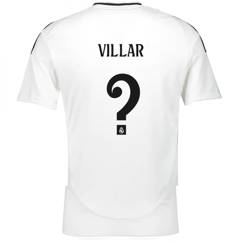 Niño Camiseta Javi Villar #0 Blanco 1ª Equipación 2024/25 La Camisa Argentina