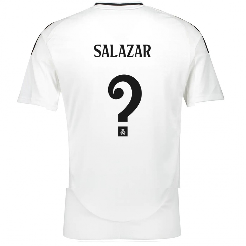 Niño Camiseta Isra Salazar #0 Blanco 1ª Equipación 2024/25 La Camisa Argentina