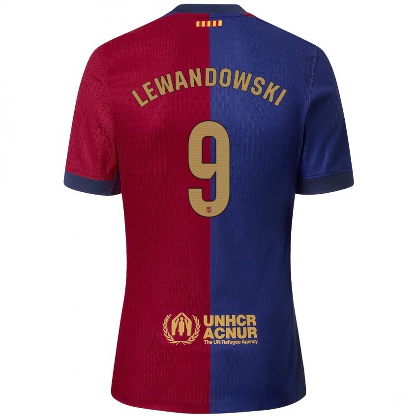 Niño Camiseta Robert Lewandowski #9 Azul Rojo 1ª Equipación 2024/25 La Camisa Argentina