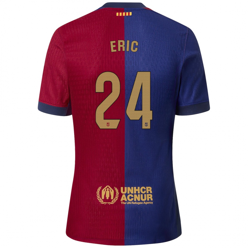 Niño Camiseta Eric Garcia #24 Azul Rojo 1ª Equipación 2024/25 La Camisa Argentina