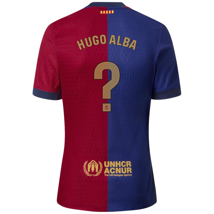 Niño Camiseta Hugo Alba #0 Azul Rojo 1ª Equipación 2024/25 La Camisa Argentina