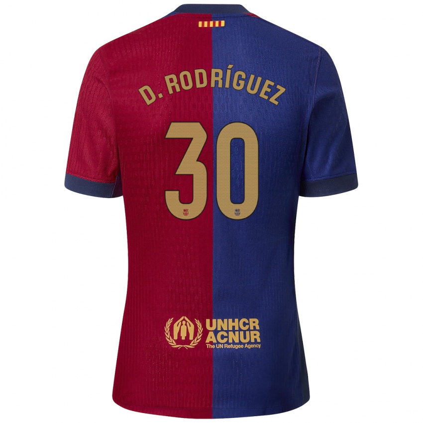 Niño Camiseta Dani Rodríguez #30 Azul Rojo 1ª Equipación 2024/25 La Camisa Argentina