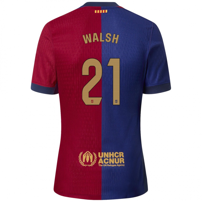 Niño Camiseta Keira Walsh #21 Azul Rojo 1ª Equipación 2024/25 La Camisa Argentina