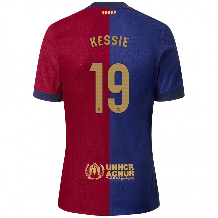 Niño Camiseta Franck Kessie #19 Azul Rojo 1ª Equipación 2024/25 La Camisa Argentina