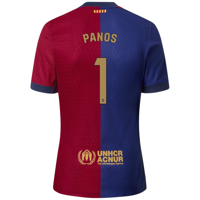 Niño Camiseta Sandra Panos #1 Azul Rojo 1ª Equipación 2024/25 La Camisa Argentina