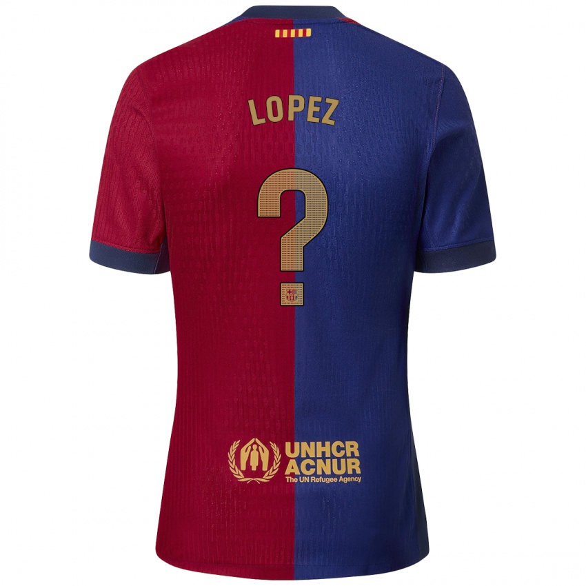 Niño Camiseta Pablo Lopez #0 Azul Rojo 1ª Equipación 2024/25 La Camisa Argentina