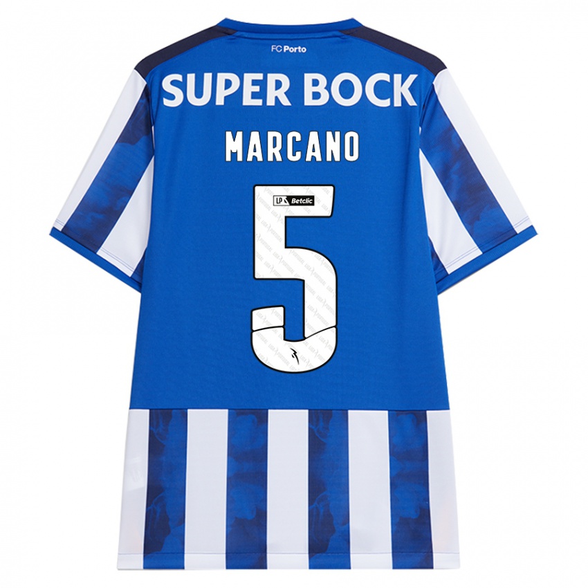 Niño Camiseta Ivan Marcano #5 Azul Blanco 1ª Equipación 2024/25 La Camisa Argentina