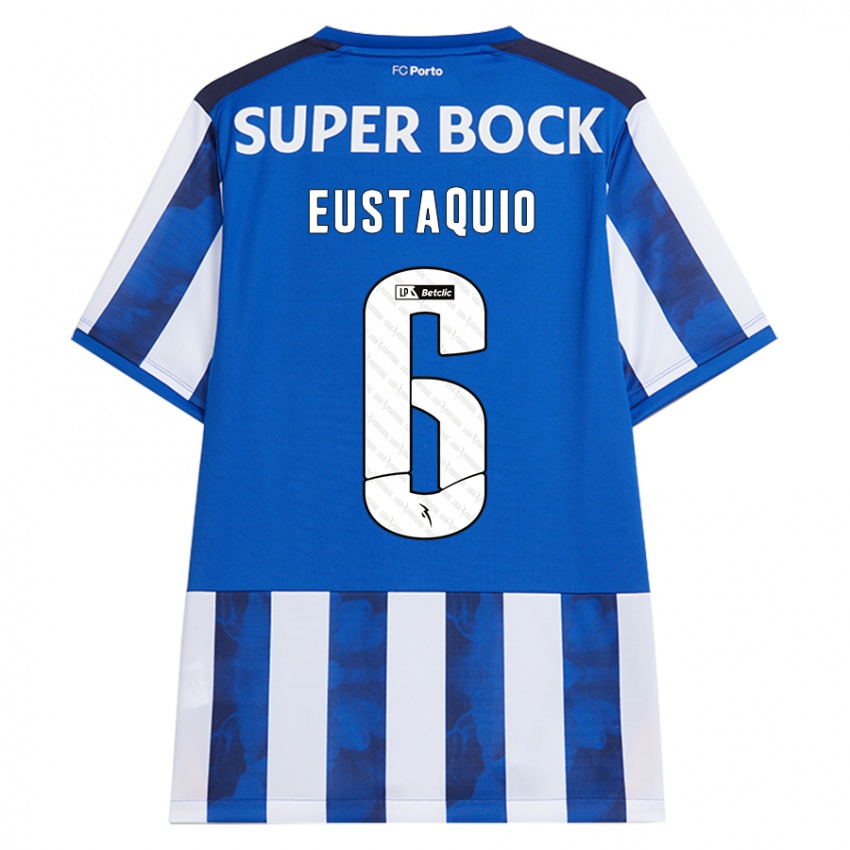 Niño Camiseta Stephen Eustaquio #6 Azul Blanco 1ª Equipación 2024/25 La Camisa Argentina