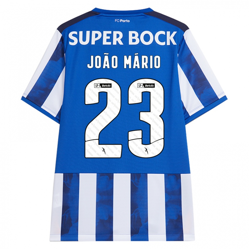 Niño Camiseta Joao Mario #23 Azul Blanco 1ª Equipación 2024/25 La Camisa Argentina