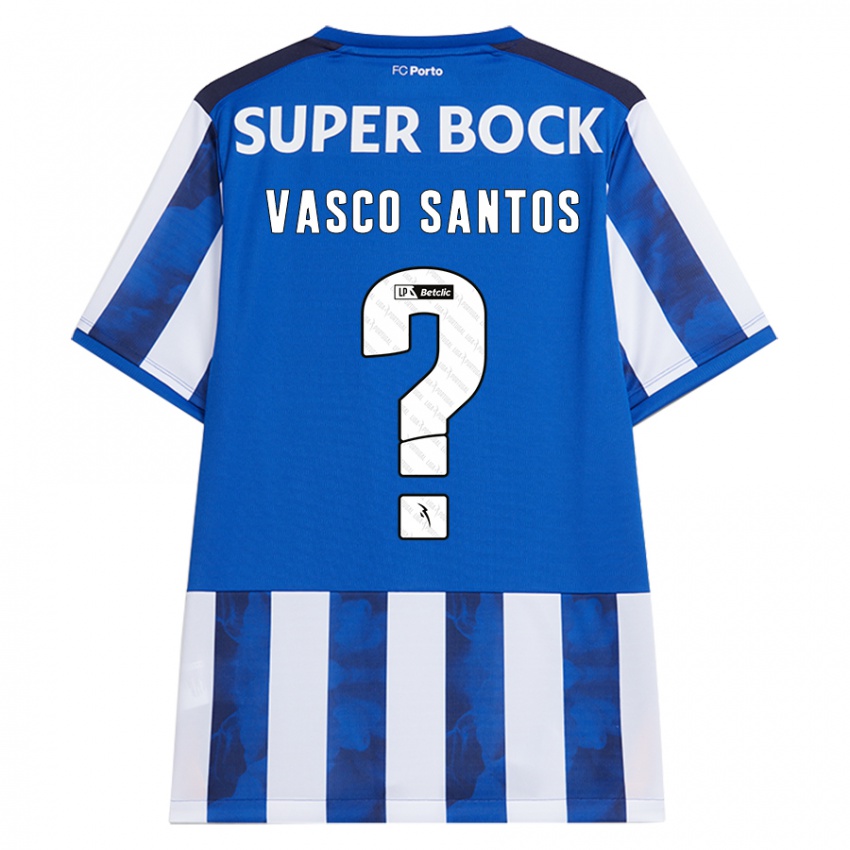 Niño Camiseta Vasco Santos #0 Azul Blanco 1ª Equipación 2024/25 La Camisa Argentina