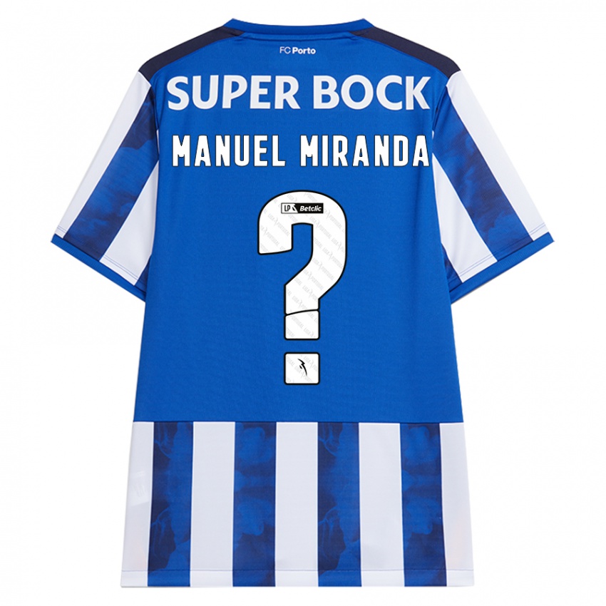 Niño Camiseta Manuel Miranda #0 Azul Blanco 1ª Equipación 2024/25 La Camisa Argentina