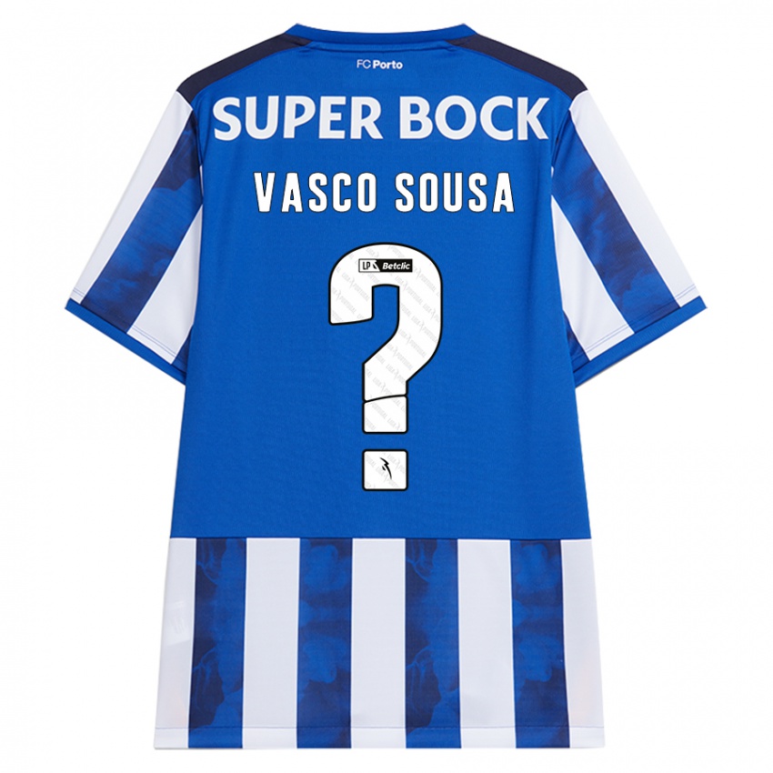 Niño Camiseta Vasco Sousa #0 Azul Blanco 1ª Equipación 2024/25 La Camisa Argentina