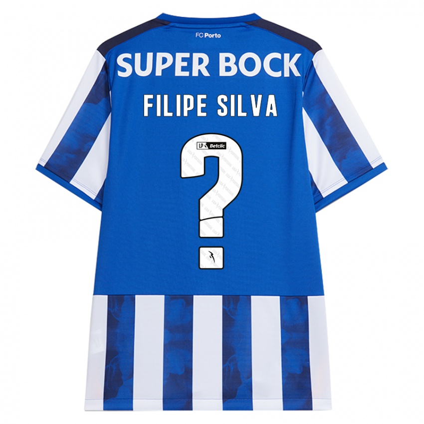 Niño Camiseta Filipe Silva #0 Azul Blanco 1ª Equipación 2024/25 La Camisa Argentina