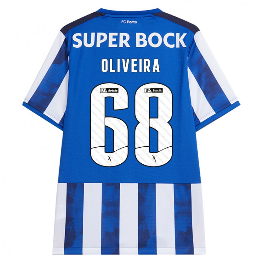 Niño Camiseta André Oliveira #68 Azul Blanco 1ª Equipación 2024/25 La Camisa Argentina