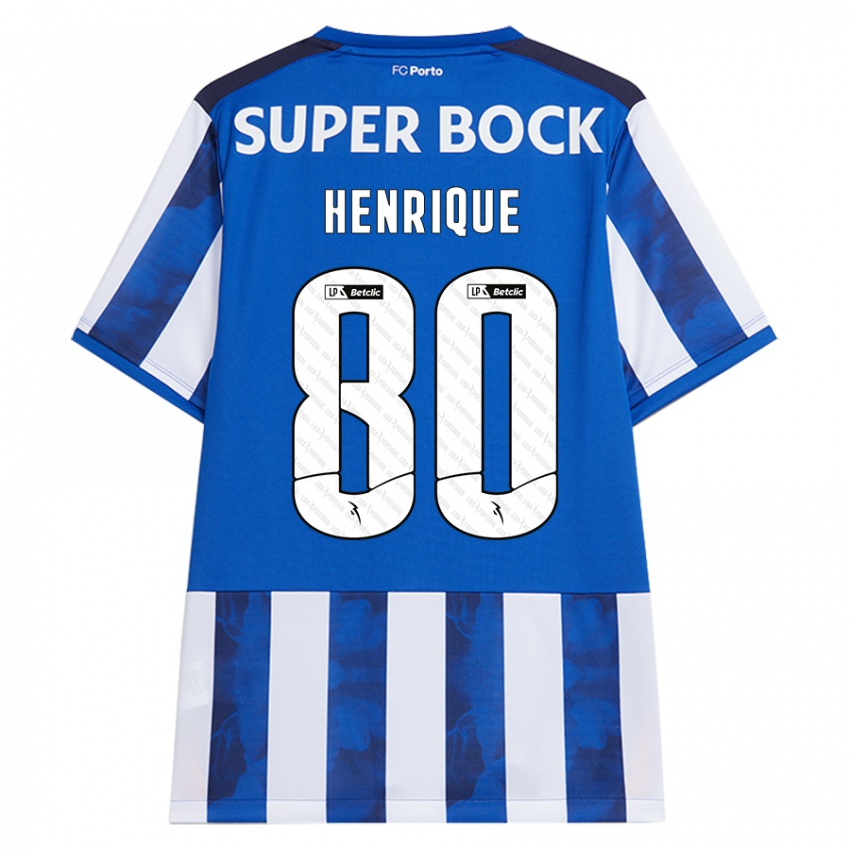 Niño Camiseta Kaio Henrique #80 Azul Blanco 1ª Equipación 2024/25 La Camisa Argentina