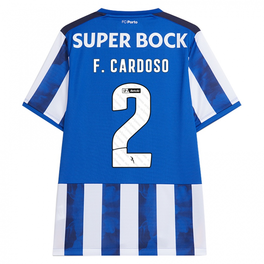 Niño Camiseta Fabio Cardoso #2 Azul Blanco 1ª Equipación 2024/25 La Camisa Argentina