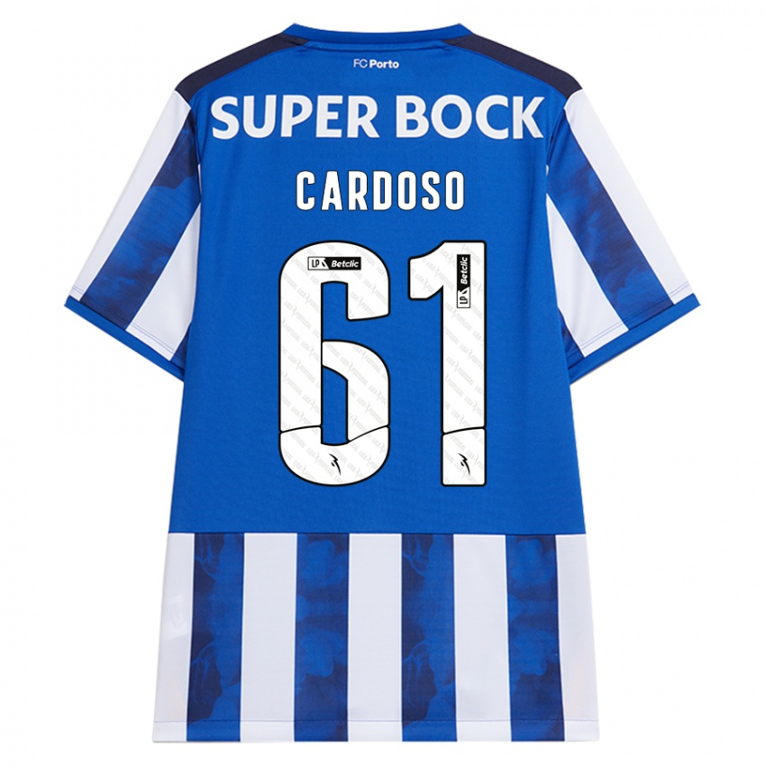 Niño Camiseta Ivan Cardoso #61 Azul Blanco 1ª Equipación 2024/25 La Camisa Argentina