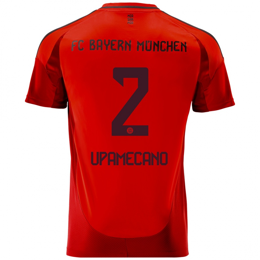 Niño Camiseta Dayot Upamecano #2 Rojo 1ª Equipación 2024/25 La Camisa Argentina