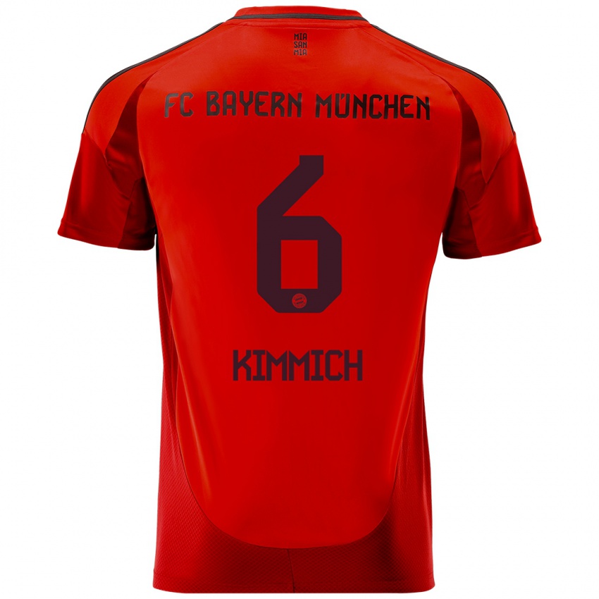 Niño Camiseta Joshua Kimmich #6 Rojo 1ª Equipación 2024/25 La Camisa Argentina