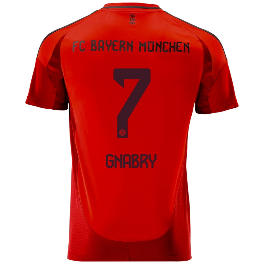 Niño Camiseta Serge Gnabry #7 Rojo 1ª Equipación 2024/25 La Camisa Argentina