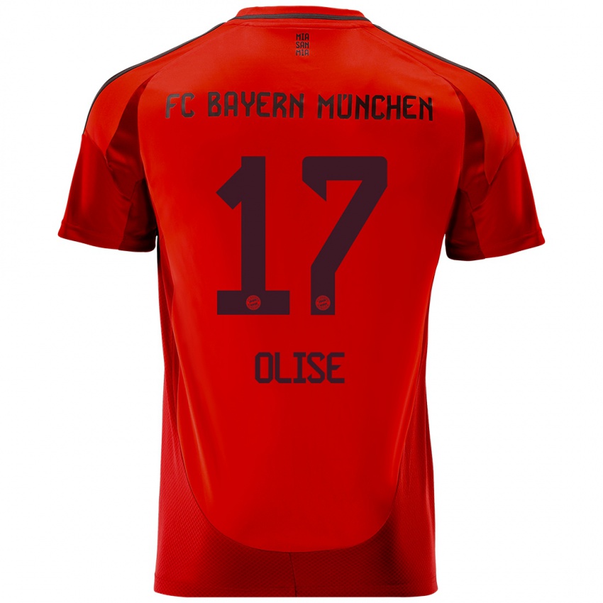 Niño Camiseta Michael Olise #17 Rojo 1ª Equipación 2024/25 La Camisa Argentina