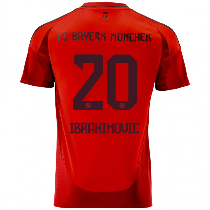 Niño Camiseta Arijon Ibrahimovic #20 Rojo 1ª Equipación 2024/25 La Camisa Argentina