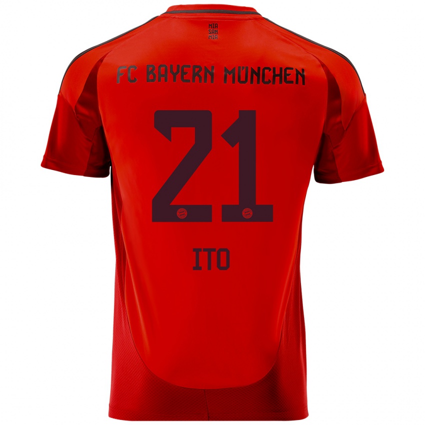 Niño Camiseta Hiroki Ito #21 Rojo 1ª Equipación 2024/25 La Camisa Argentina