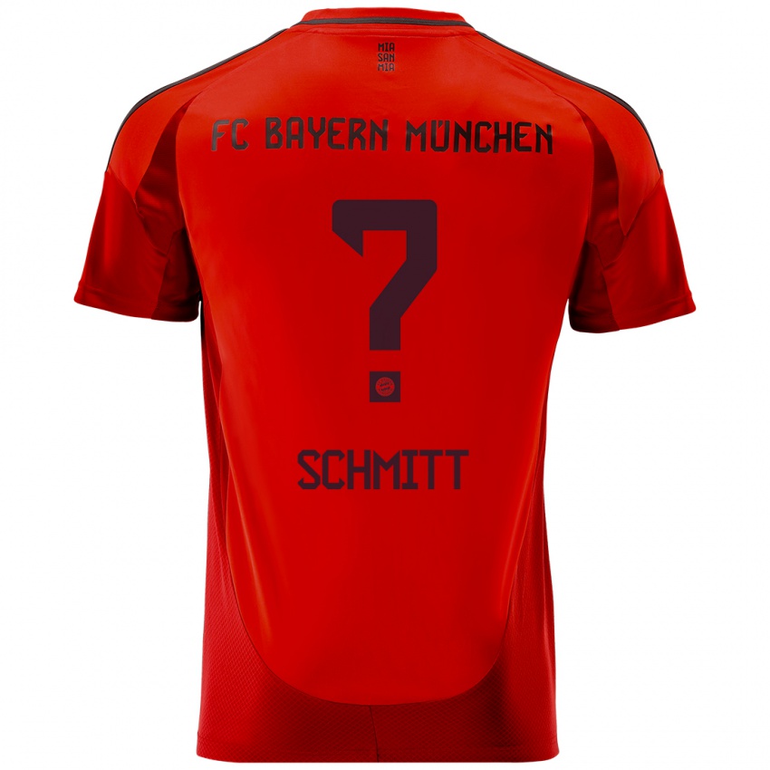 Niño Camiseta Max Schmitt #0 Rojo 1ª Equipación 2024/25 La Camisa Argentina