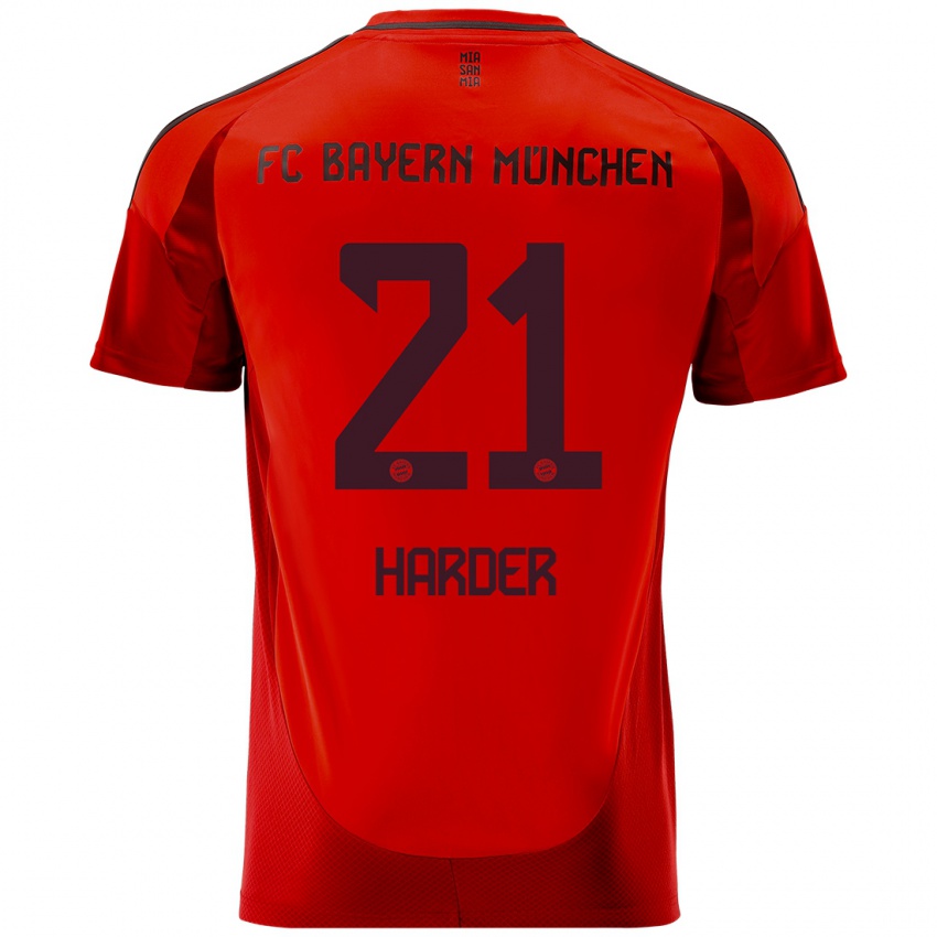 Niño Camiseta Pernille Harder #21 Rojo 1ª Equipación 2024/25 La Camisa Argentina