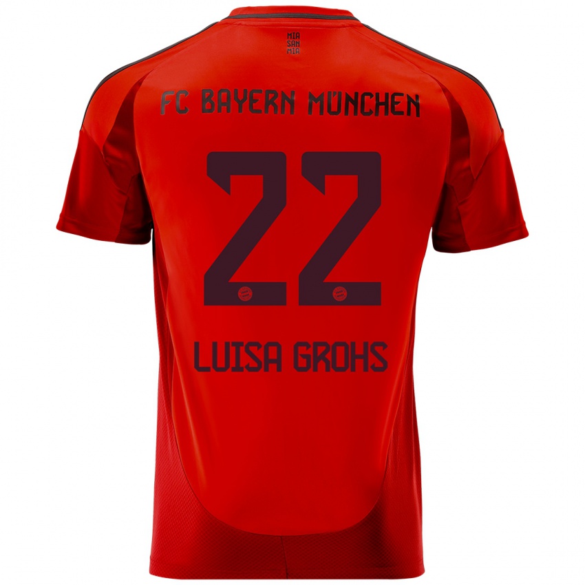 Niño Camiseta Maria Luisa Grohs #22 Rojo 1ª Equipación 2024/25 La Camisa Argentina