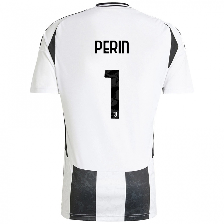 Niño Camiseta Mattia Perin #1 Blanco Negro 1ª Equipación 2024/25 La Camisa Argentina