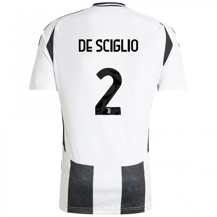 Niño Camiseta Mattia De Sciglio #2 Blanco Negro 1ª Equipación 2024/25 La Camisa Argentina