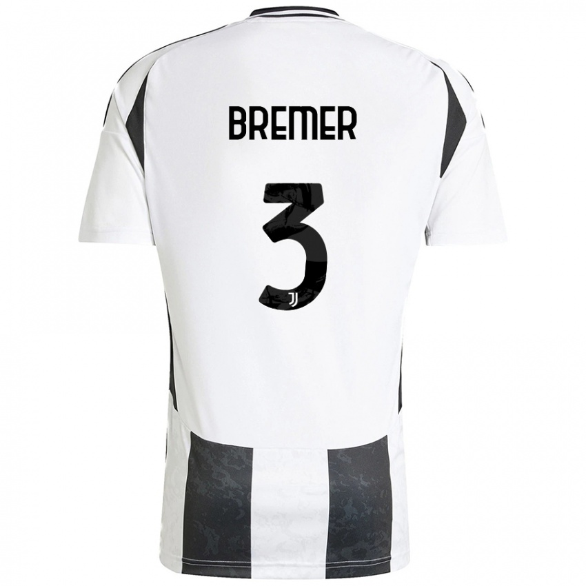 Niño Camiseta Bremer #3 Blanco Negro 1ª Equipación 2024/25 La Camisa Argentina