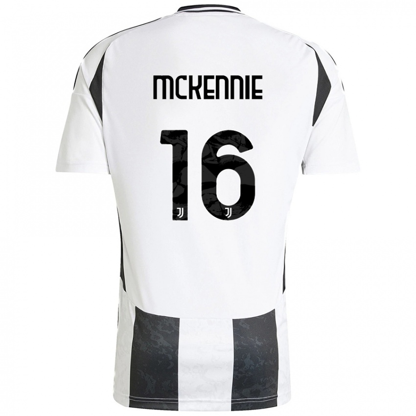 Niño Camiseta Weston Mckennie #16 Blanco Negro 1ª Equipación 2024/25 La Camisa Argentina