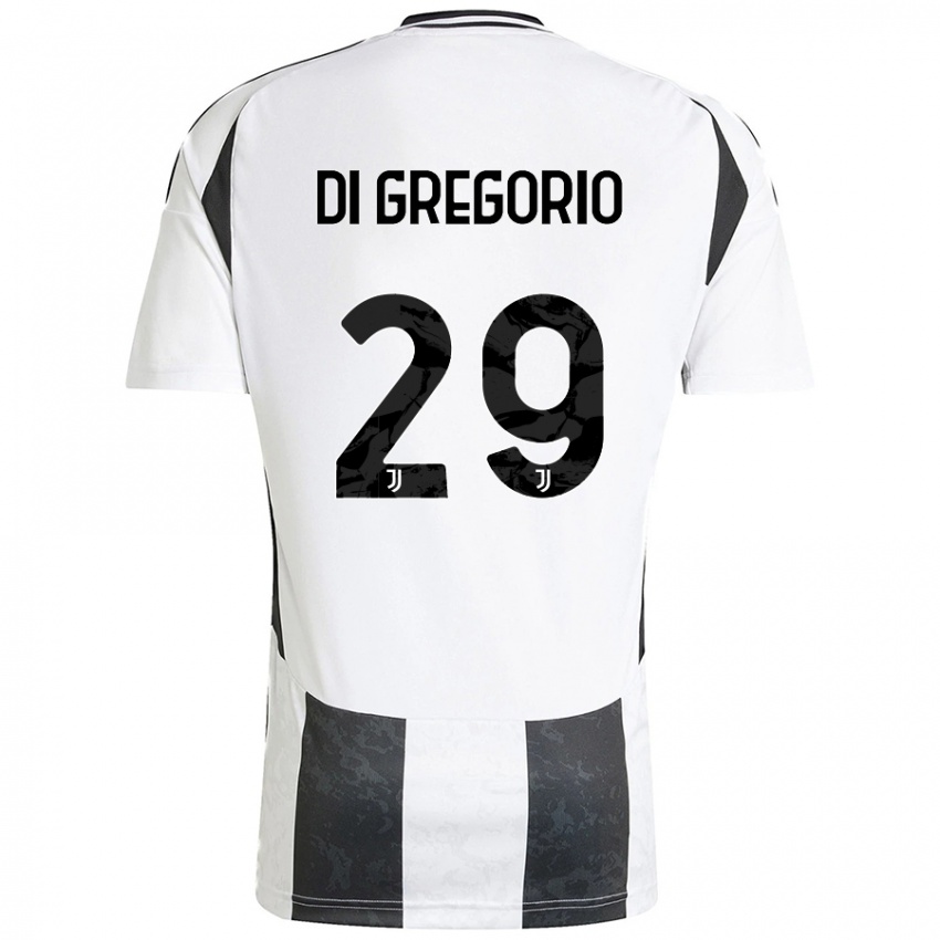 Niño Camiseta Michele Di Gregorio #29 Blanco Negro 1ª Equipación 2024/25 La Camisa Argentina