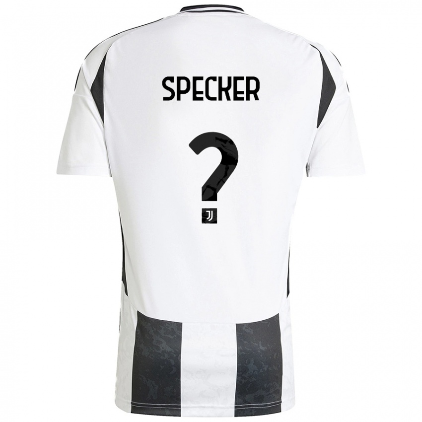 Niño Camiseta Stefano Specker #0 Blanco Negro 1ª Equipación 2024/25 La Camisa Argentina