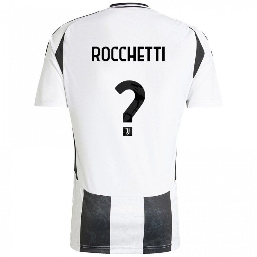 Niño Camiseta Edoardo Rocchetti #0 Blanco Negro 1ª Equipación 2024/25 La Camisa Argentina