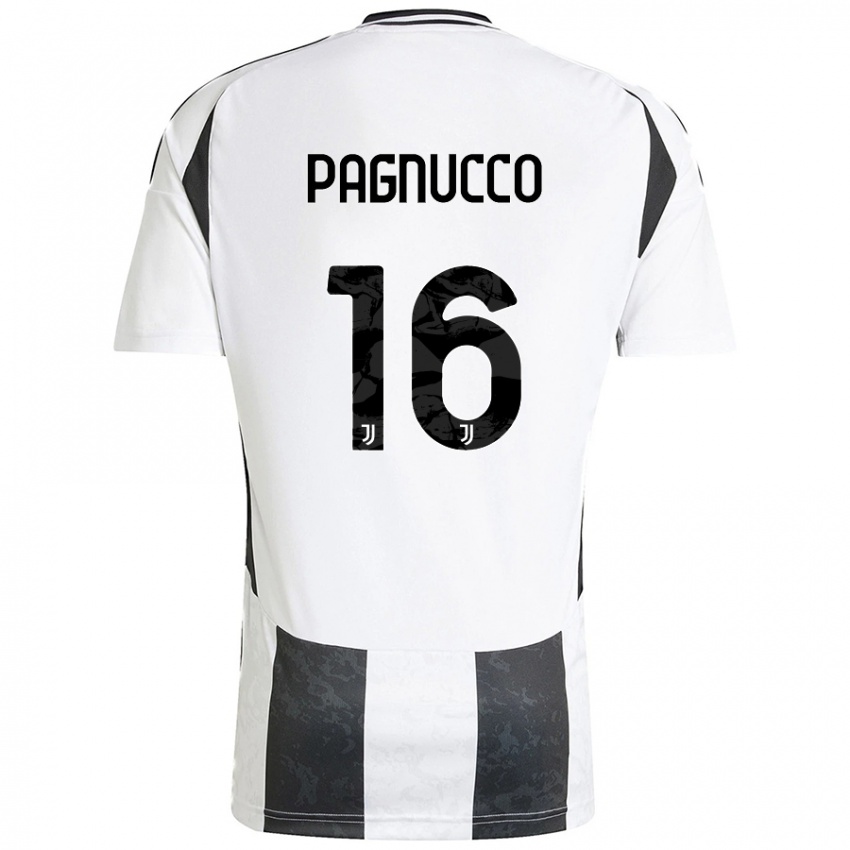 Niño Camiseta Filippo Pagnucco #16 Blanco Negro 1ª Equipación 2024/25 La Camisa Argentina