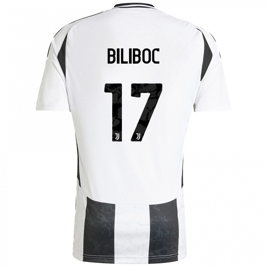 Niño Camiseta Lorenzo Biliboc #17 Blanco Negro 1ª Equipación 2024/25 La Camisa Argentina