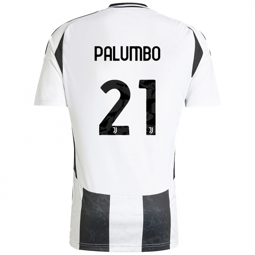 Niño Camiseta Martin Palumbo #21 Blanco Negro 1ª Equipación 2024/25 La Camisa Argentina