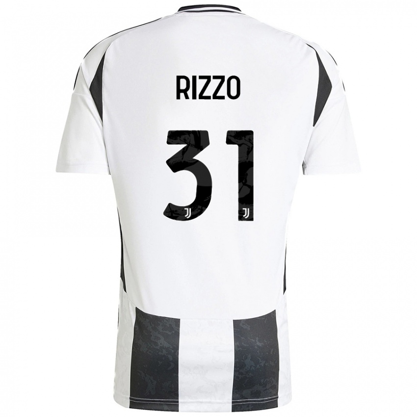 Niño Camiseta Niccolò Rizzo #31 Blanco Negro 1ª Equipación 2024/25 La Camisa Argentina